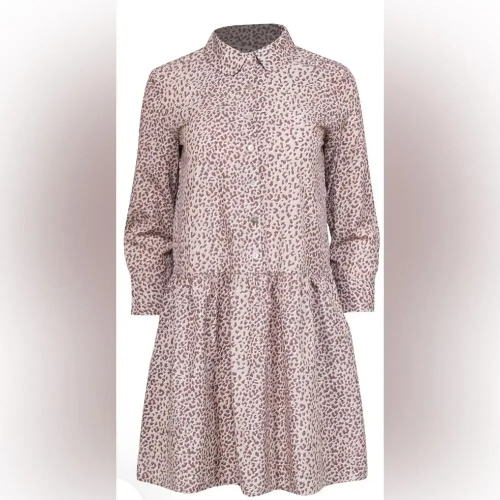 Tuckernuck Leopard Print Hayes Mini Dress Brown & Tan Size XXS